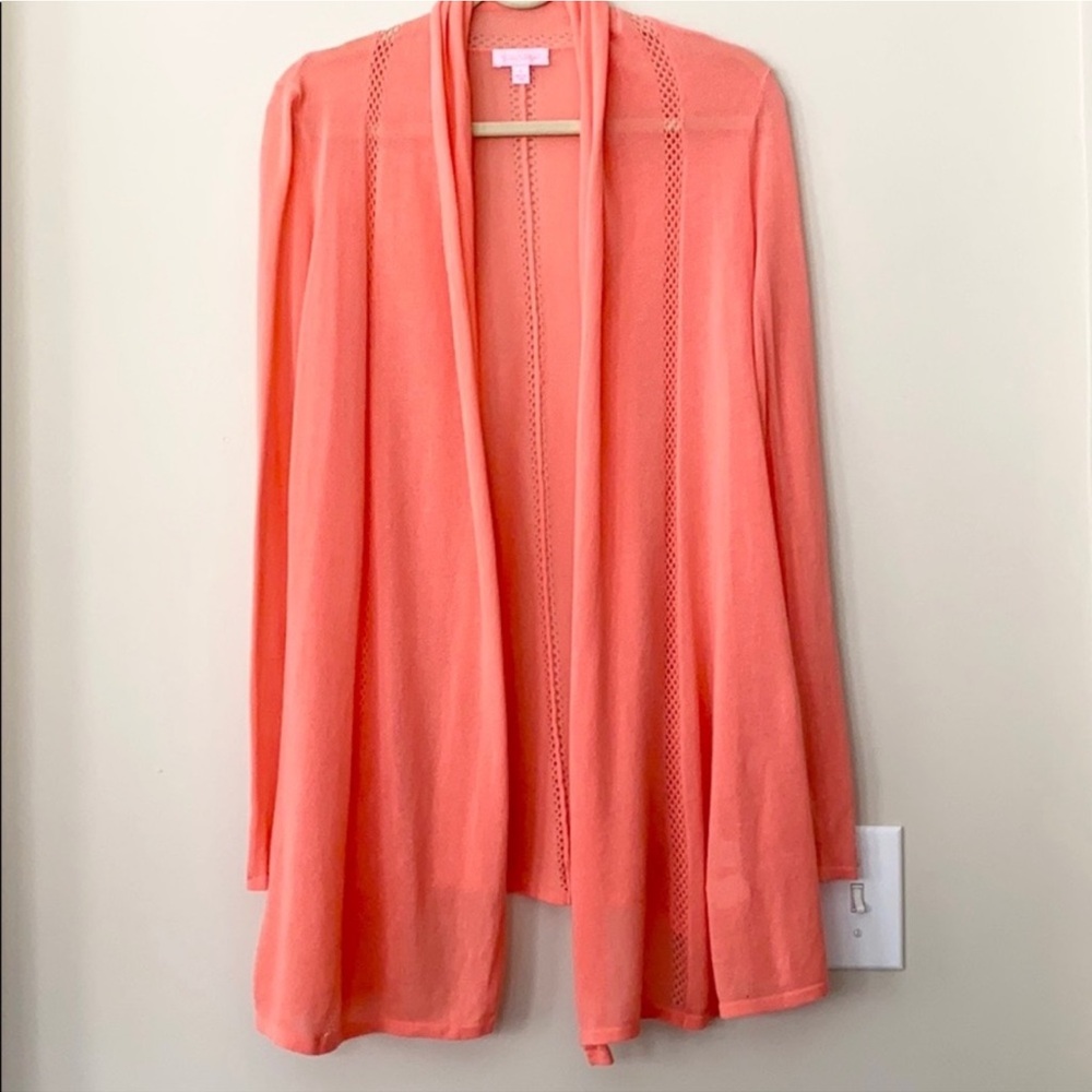 Lilly Pulitzer long sleeve cardigan Coral small